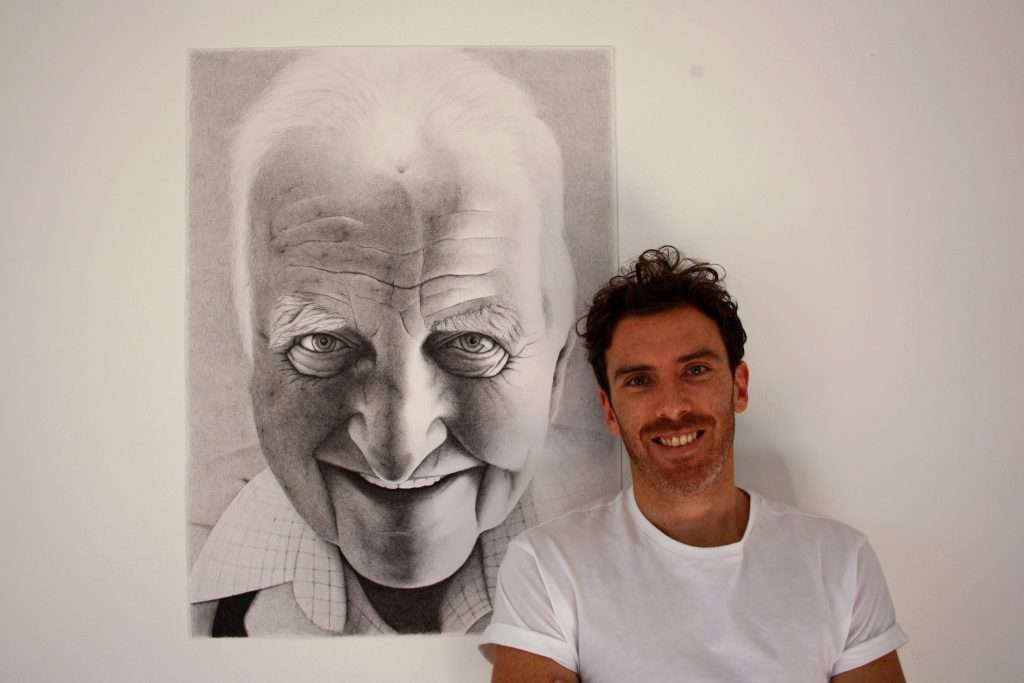 Dean Spinks and his portrait of Como butcher Ted Cary