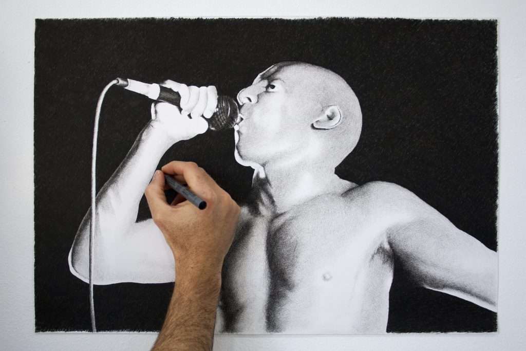 MJK Tool crosshatching drawing portrait