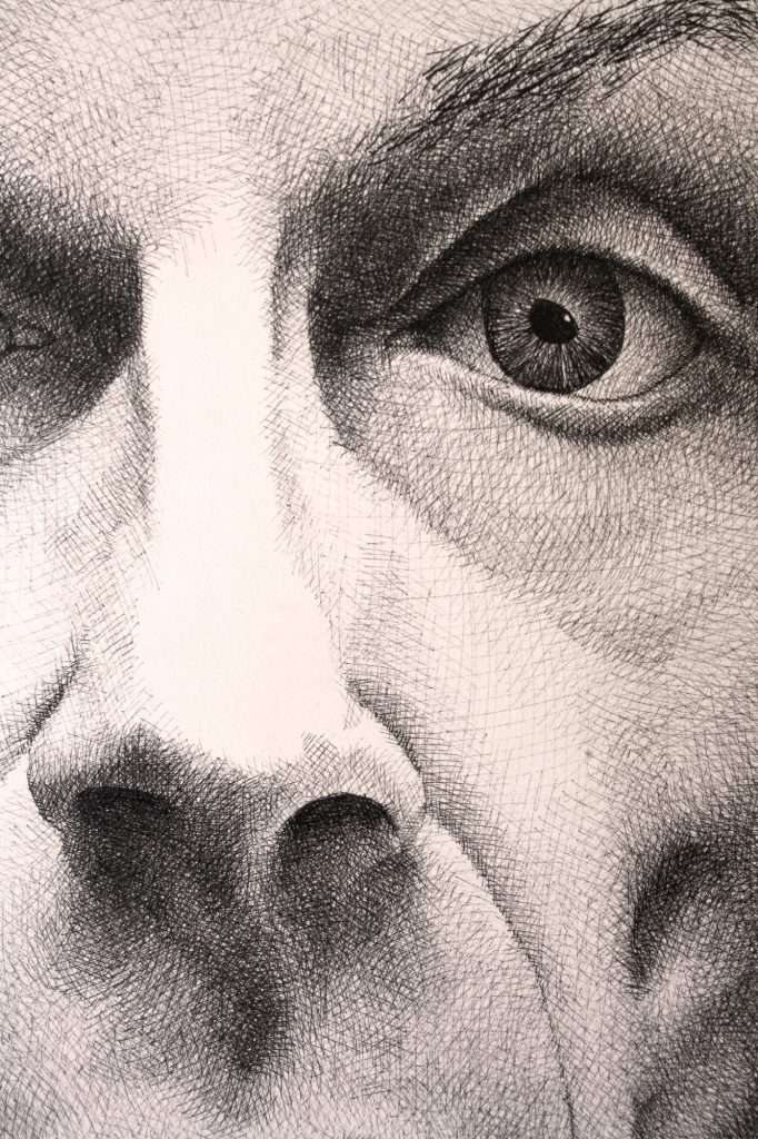 Close up of Iggy Pop portrait