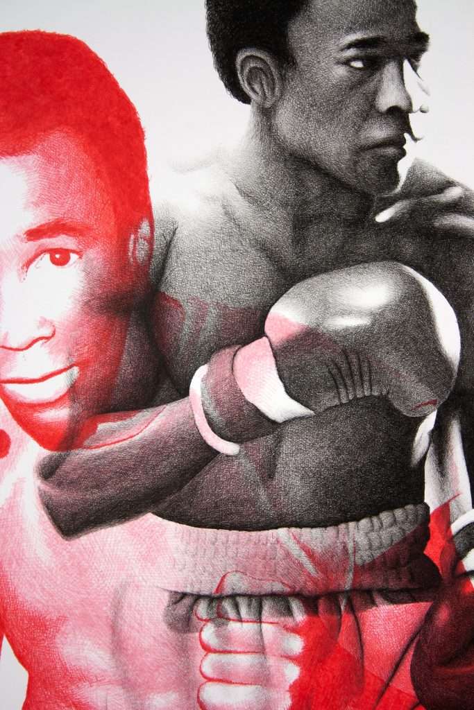 Sugar Ray Leonard drawing by Dean Spinks