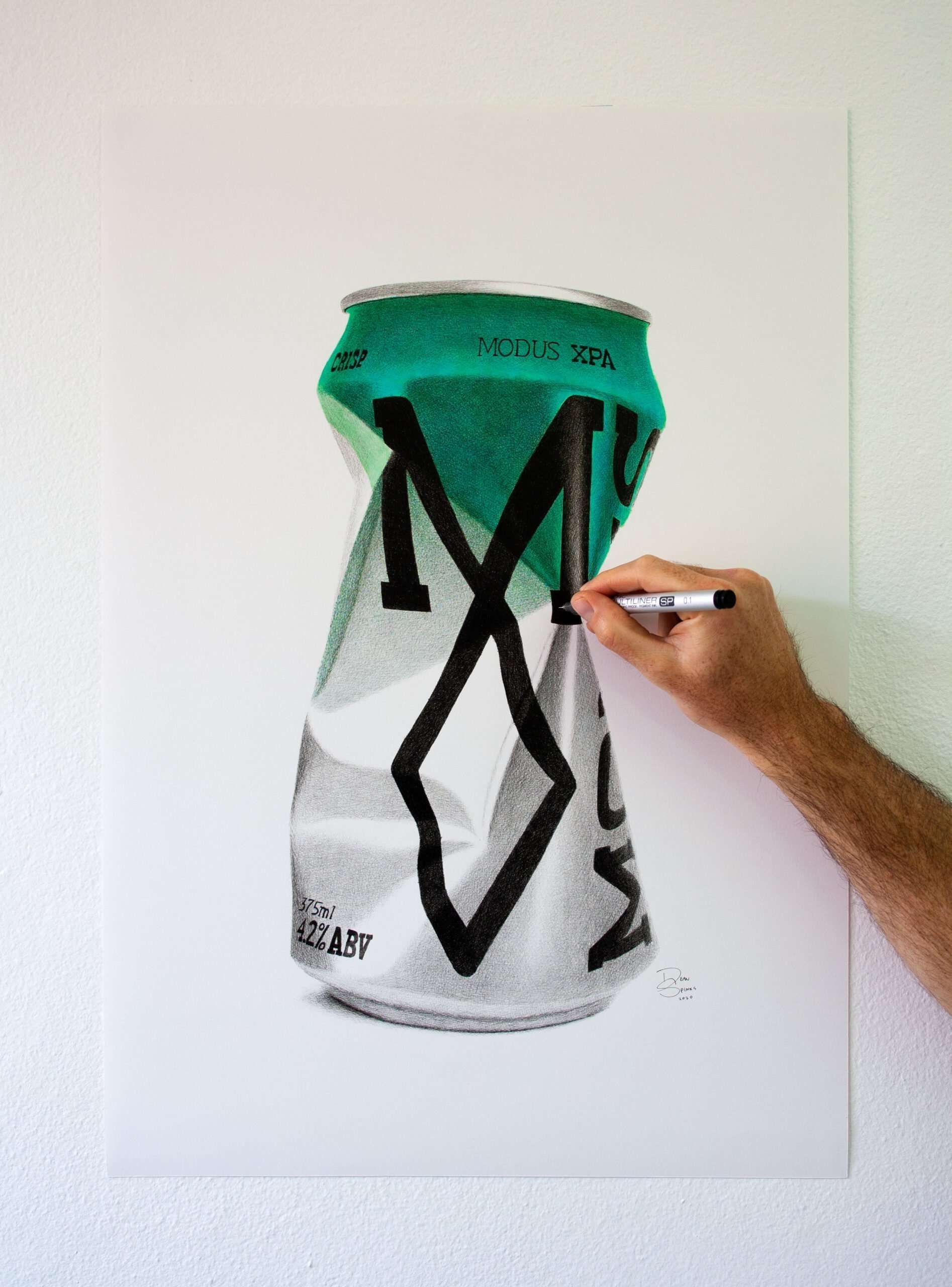 Modus XPA Beer Can Print – Crushed Tinnie Artwork - Image 3