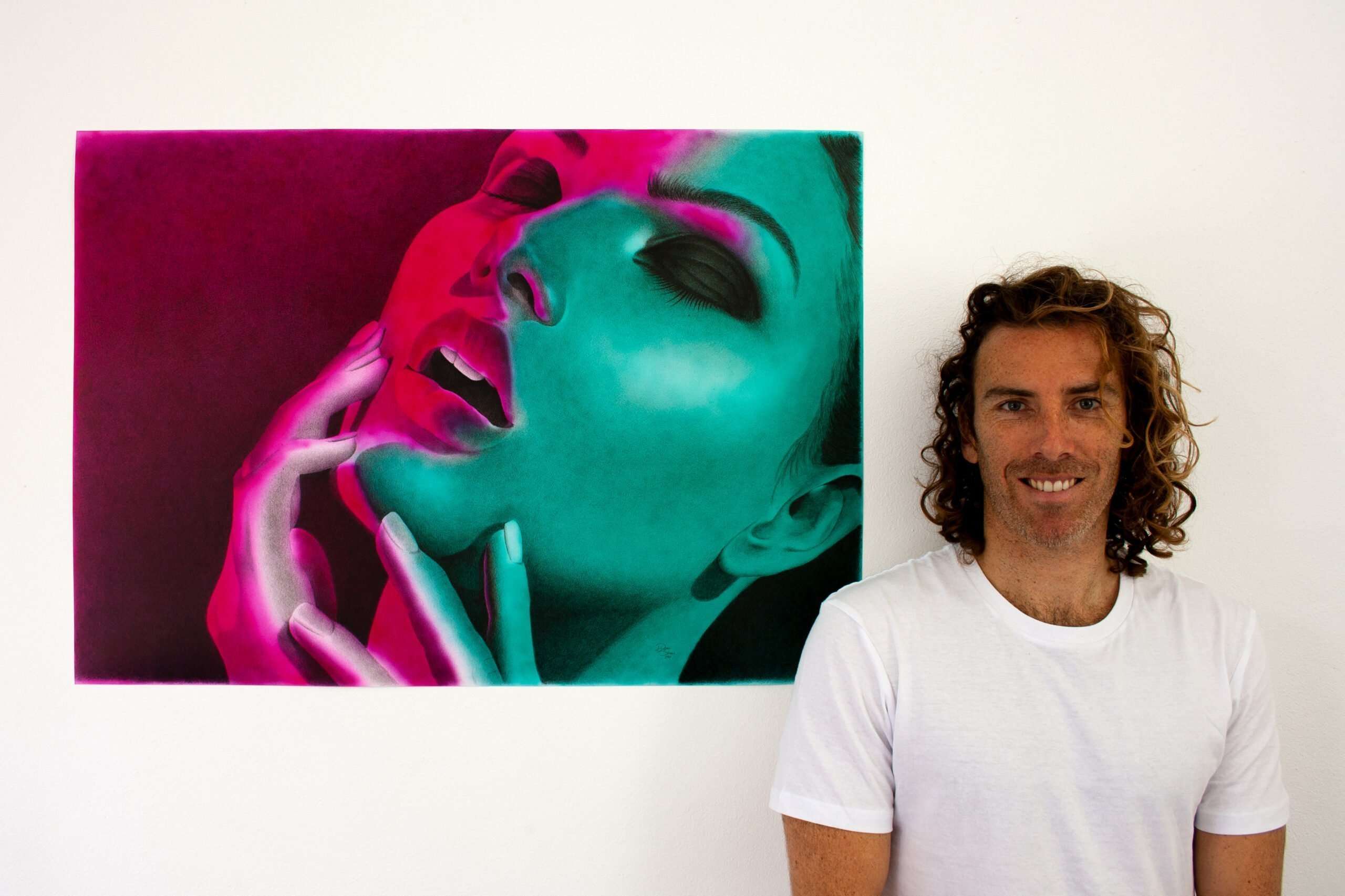 Original Sin | Vibrant Gel Light Portrait Art Print - Image 4