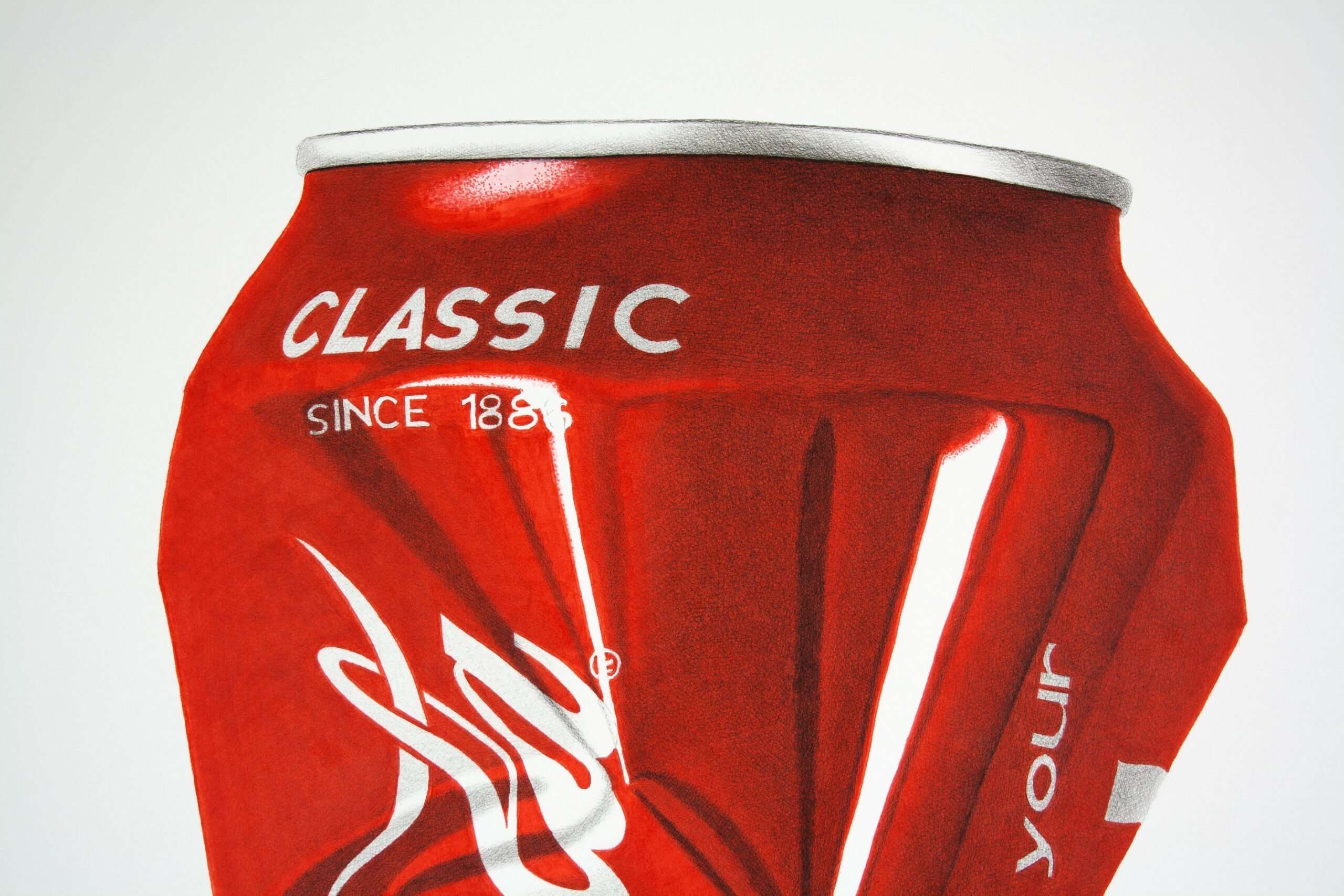 Coca-Cola Crushed Can Print – Photorealistic Pop Art - Image 4