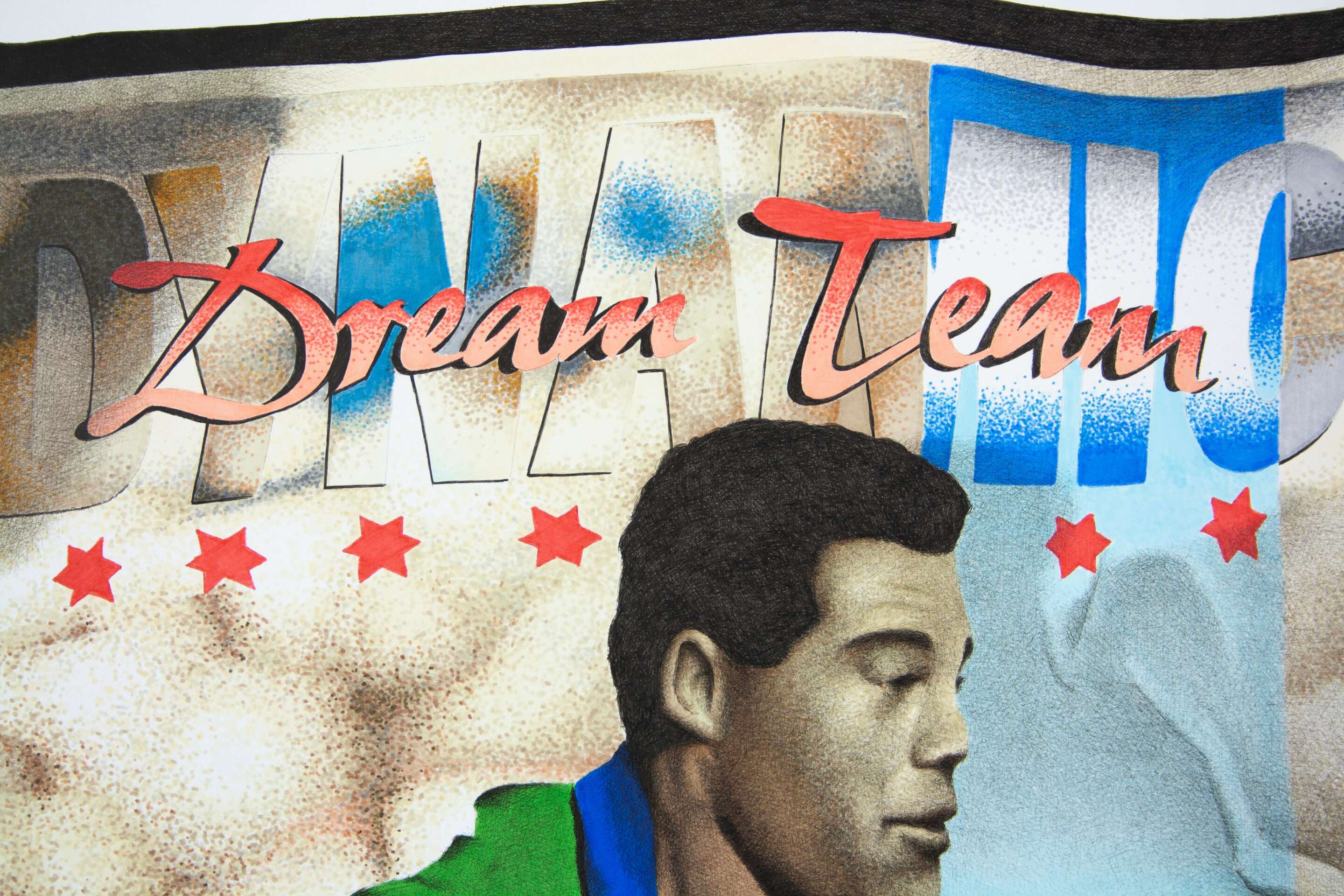 Mal Meninga Dream Team NRL Footy card artwork