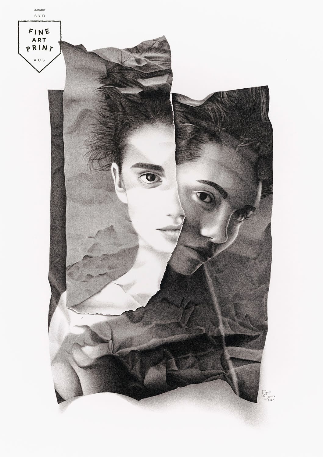La Donna artwork print from the Shattered Vanity series by Dean Spinks