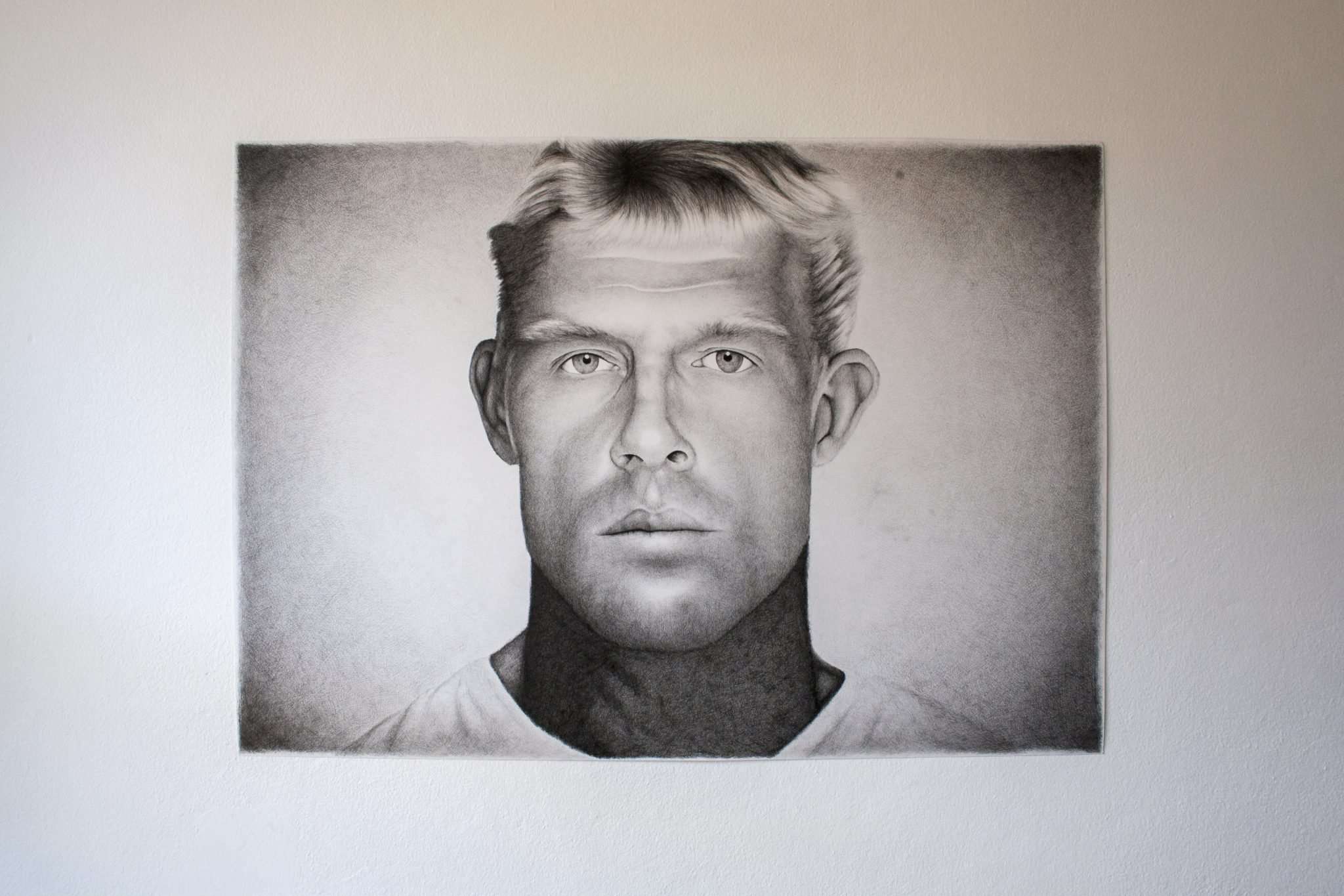 Mick Fanning portrait by artist Dean Spinks