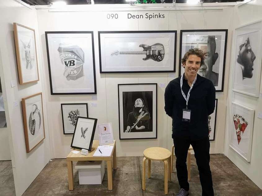 Artist Dean Spinks at The Other Art Fair Sydney