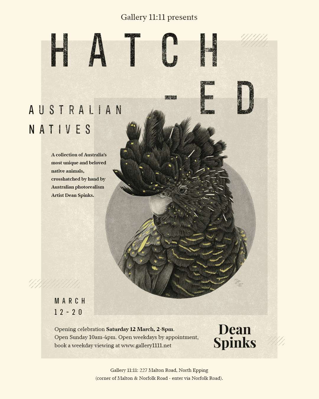 Hatched Australian Natives show poster Gallery 11:11