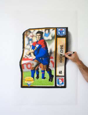 Andrew Johns Newcastle Knights Rugby League Card Art Print