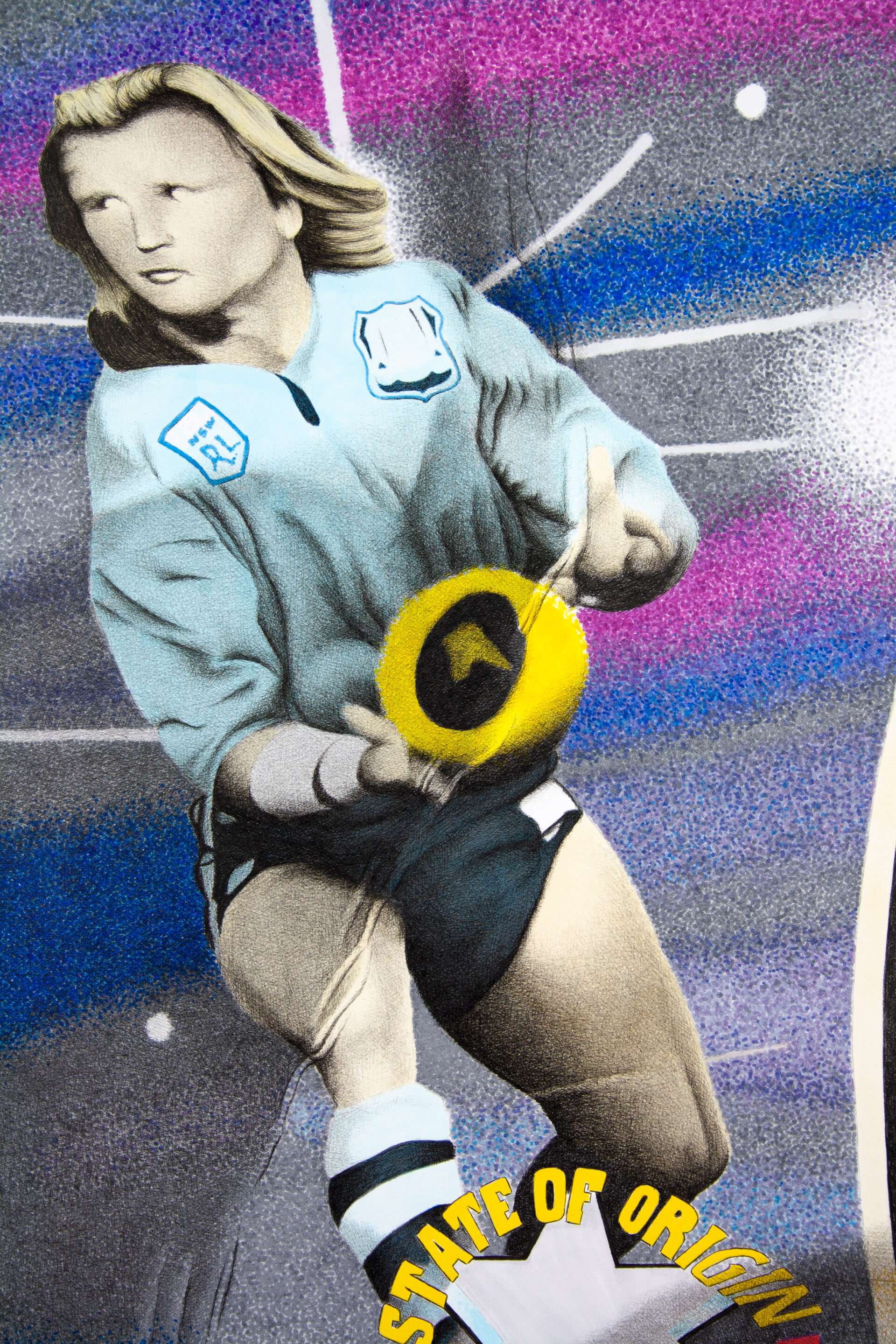 Close up of Peter Sterling's State of Origin Rugby League Card