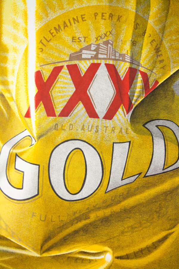 Close up of XXXX Beer Can artwork