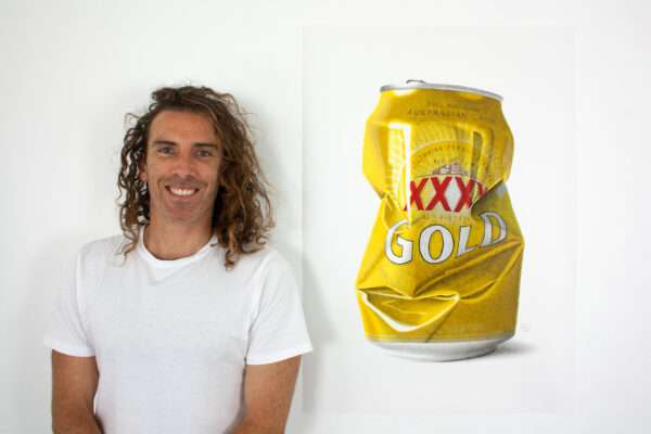 XXXX Beer Can artwork with Artist Dean Spinks