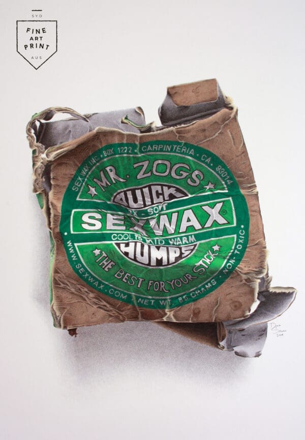 Sex Wax crushed box artwork fine art print from Sydney Australia