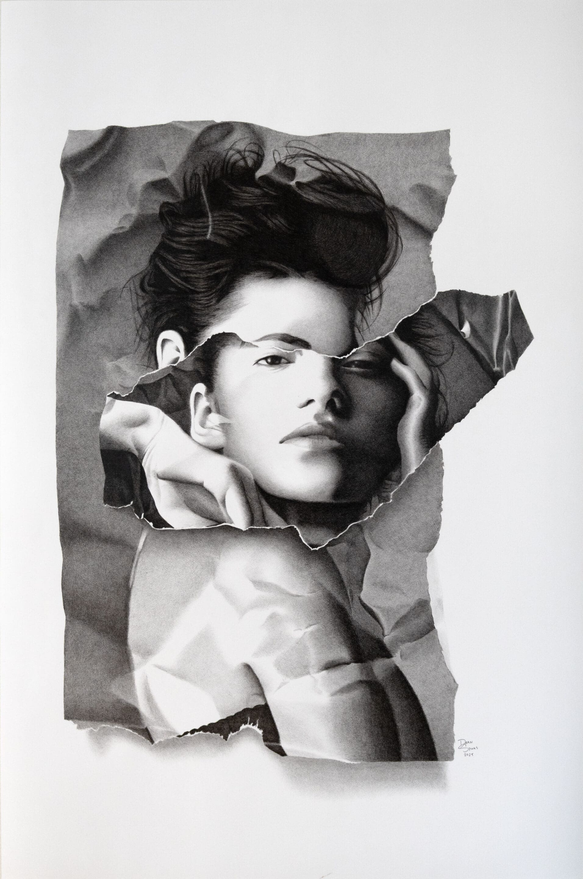 Photorealistic artwork titled "The Forbidden Enigma" by Australian artist Dean Spinks, drawn using Copic Marker on paper.