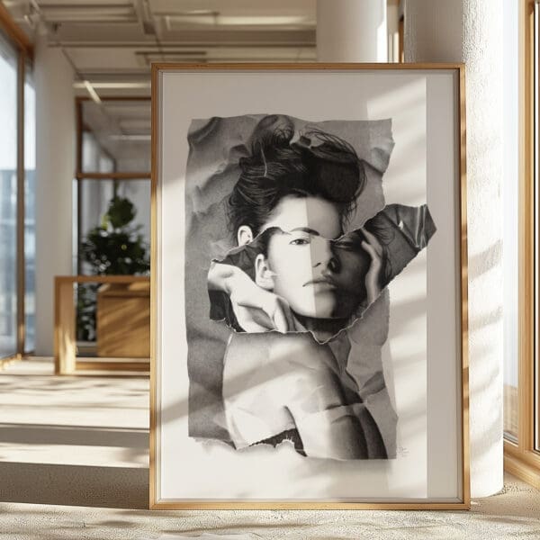 Gallery-style framed print of "The Forbidden Enigma," part of the Shattered Vanity print collection.