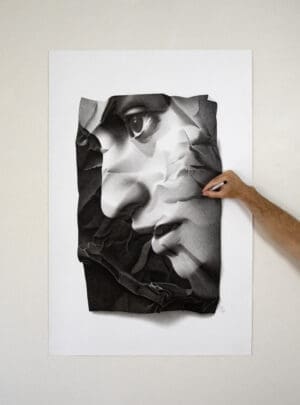 A Silent Crescendo original artwork – large-scale portraiture art from the Shattered Vanity series